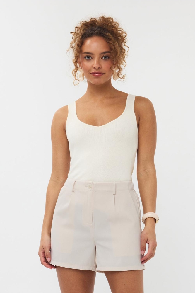 KNITTED TOP LENNY HSK2510 005 ECRU